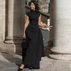 Damen Elegantes langes Abendkleid im minimalistischen Stil R&B