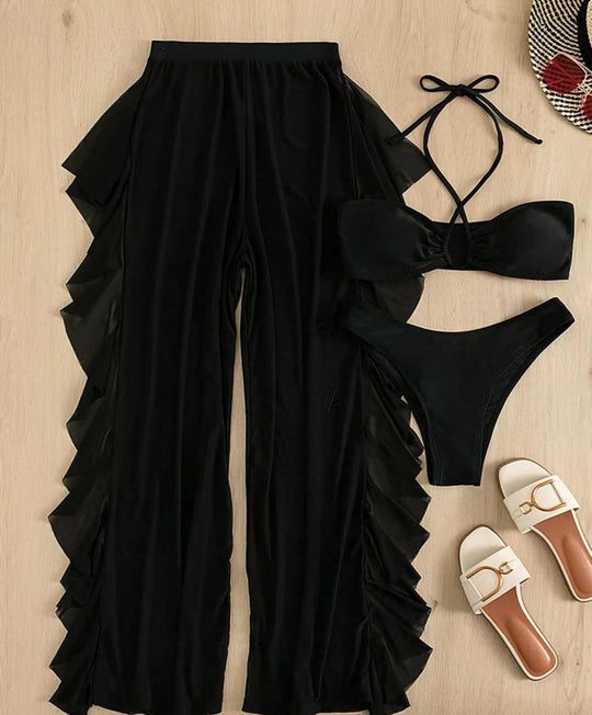 Damen Bikini-Set mit luftiger Rüschenhose R&B