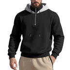 Herren sportlicher Kapuzenpullover mit halbem Reißverschluss und atmungsaktivem Stoff R&B