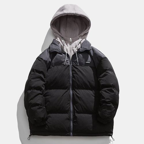Herren Winterjacke mit abnehmbarer Kapuze und wärmeisolierender Fütterung R&B