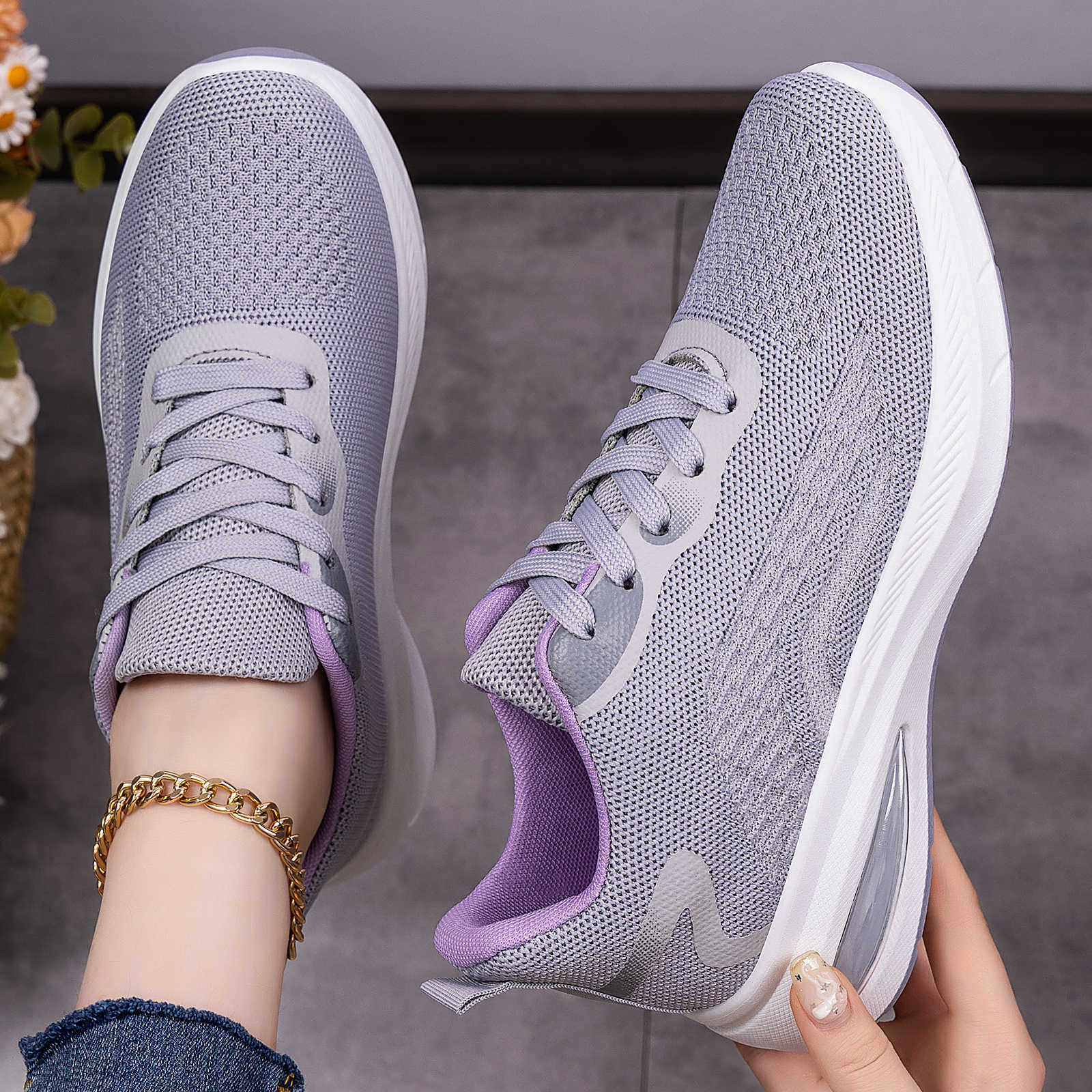 Damen Leichte und bequeme Laufschuhe mit dämpfendem Air Cushion R&B