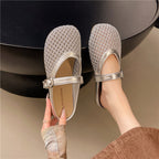Damen Bequeme und elegante Ballerinas mit verstellbarem Riemen R&B