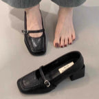Damen elegante und komfortable Mary Jane Pumps mit modischem Blockabsatz R&B