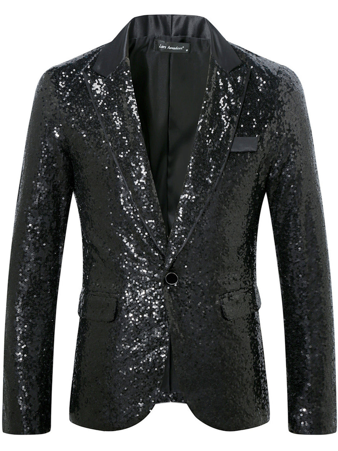 Herren Glamouröser Paillettenblazer R&B