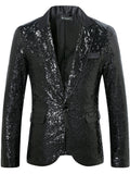 Herren Glamouröser Paillettenblazer R&B