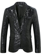 Herren Glamouröser Paillettenblazer R&B