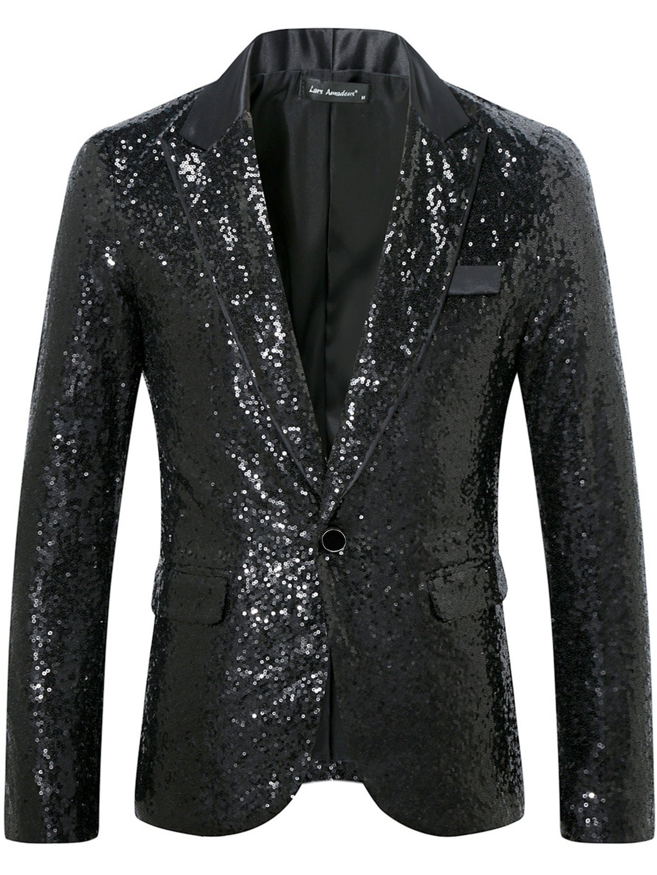 Herren Glamouröser Paillettenblazer R&B