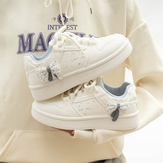 Damen Sneakers mit verspieltem Schleifenmotiv und schöner Applikation R&B