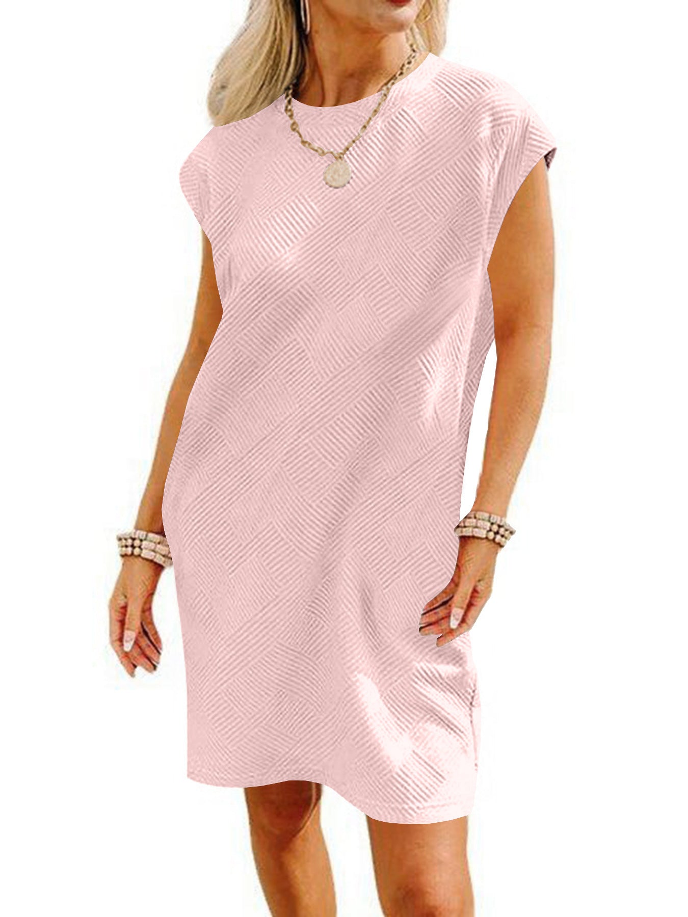 Damen Lockeres Sommerkleid mit strukturiertem Design und schickem Schnitt R&B