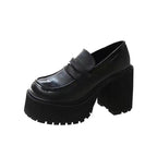 Damen Plateau-Loafers mit robustem Chunky-Absatz R&B