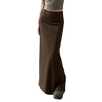 Damen Maxi-Rock mit elegantem Schlitz und weich fließendem Stoff R&B