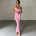 Damen Figurbetontes Maxikleid mit Raffungen