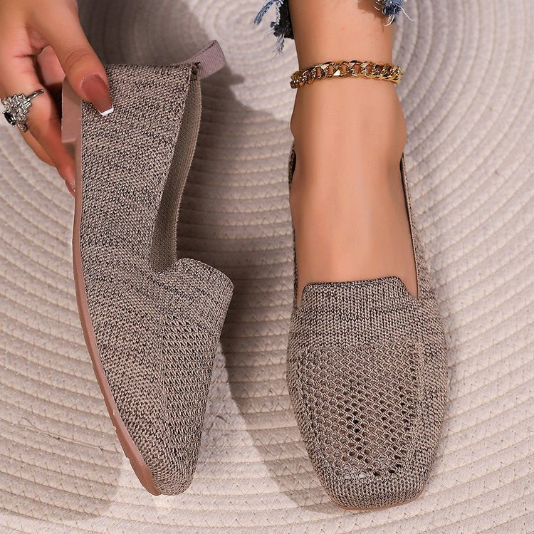 Damen Slip-On Mokassins aus atmungsaktivem Netzmaterial R&B