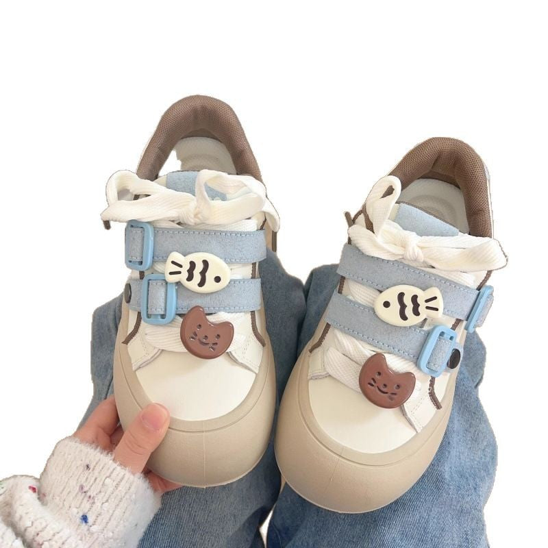 Damen modische Freizeit-Sneaker mit bunten Tierapplikationen