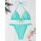 Damen Triangel-Bikini mit verstellbaren BindR&Bändern und elastischem Bund R&B