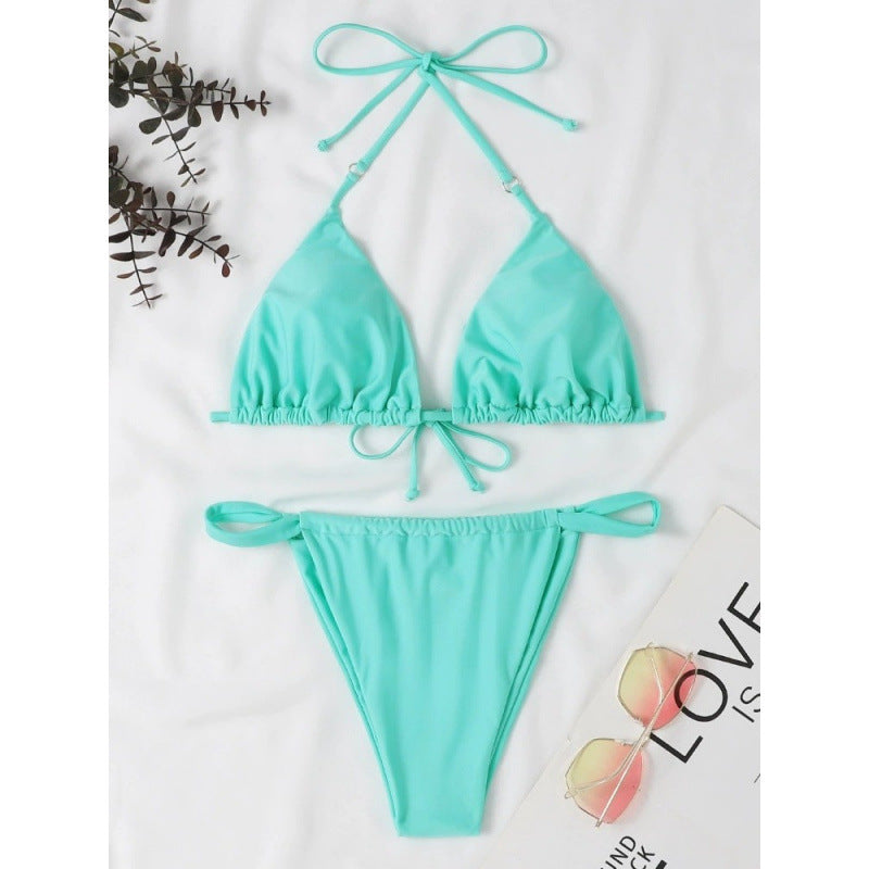 Damen Triangel-Bikini mit verstellbaren BindR&Bändern und elastischem Bund R&B