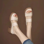 Damen Elegante Sandalen mit komfortablem Blockabsatz und verstellbaren Riemen R&B