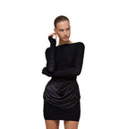 Damen Elegantes Minikleid mit Wickeldetails R&B
