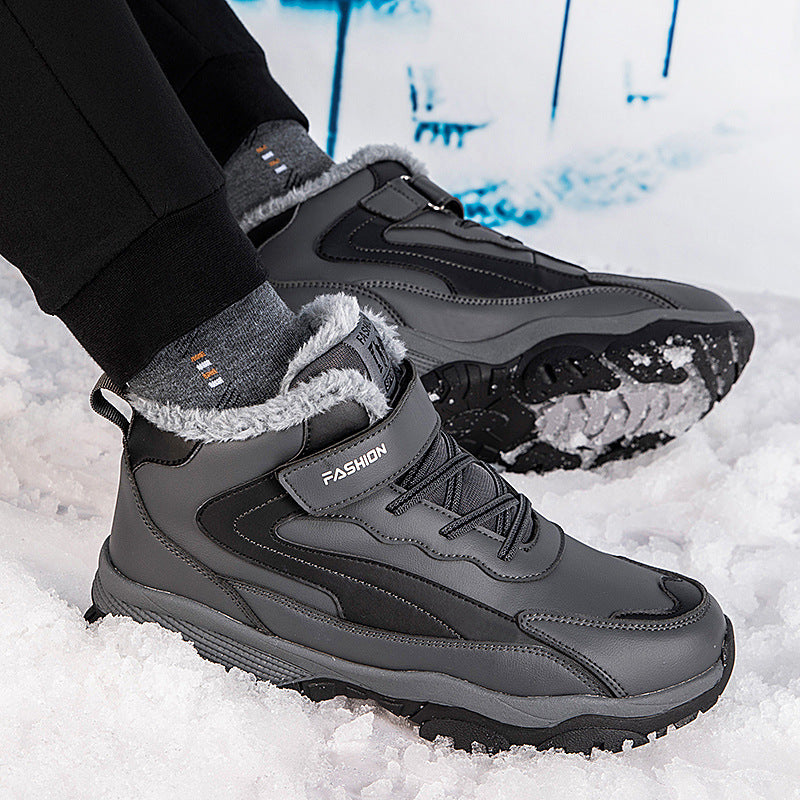 Damen Warm gefütterte Winterstiefel mit rutschfester Sohle und verstellbarem Klettverschluss R&B