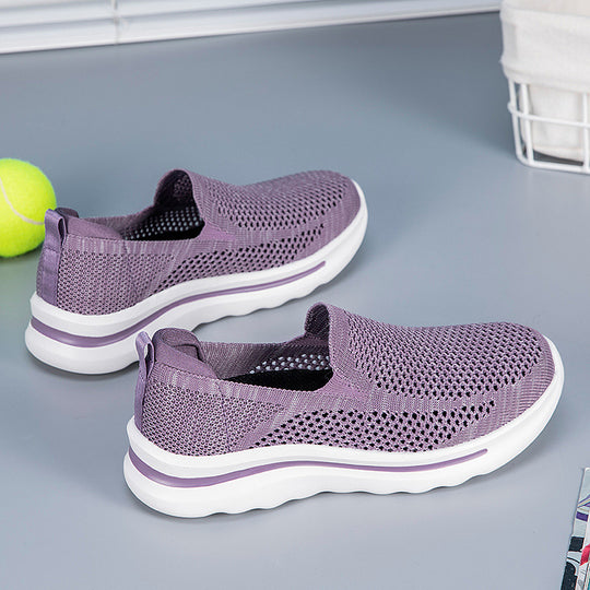 Damen Slip-On Sneakers aus atmungsaktivem Mesh mit komfortabler Sohle R&B
