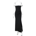 Damen Elegantes Maxikleid mit schulterfreiem Design und seitlichem Schlitz R&B