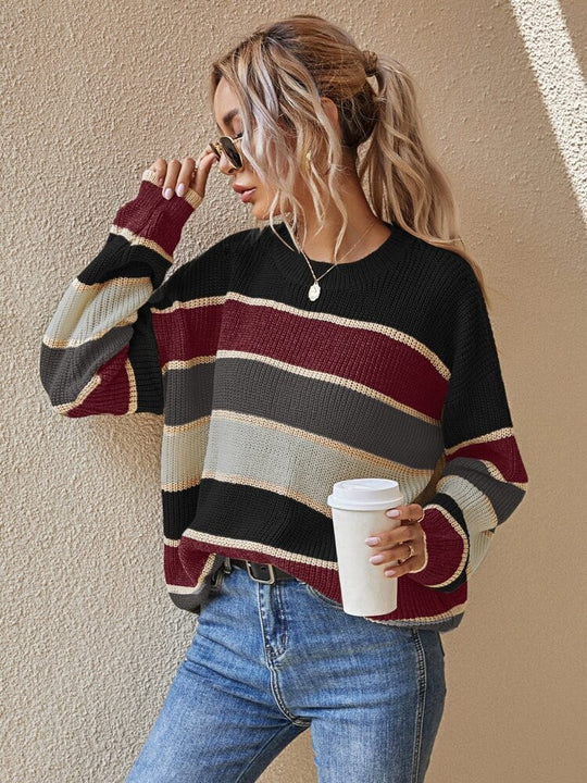 Damen Zip-Kapuzenpullover aus strukturierter Strickware R&B