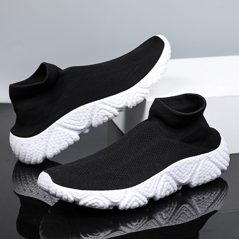 Damen Sportliche Knit Slip-On Sneakers mit rutschfester Sohle R&B