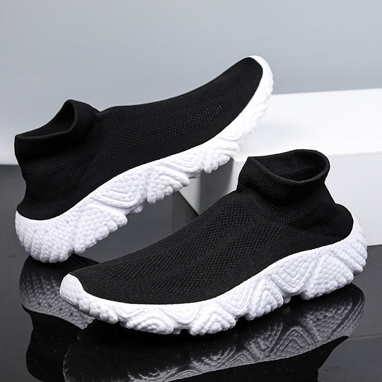 Damen Sportliche Knit Slip-On Sneakers mit rutschfester Sohle R&B