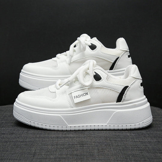 Damen Plattform Sneakers mit atmungsaktiver Mesh-Oberfläche und trendigem Design R&B