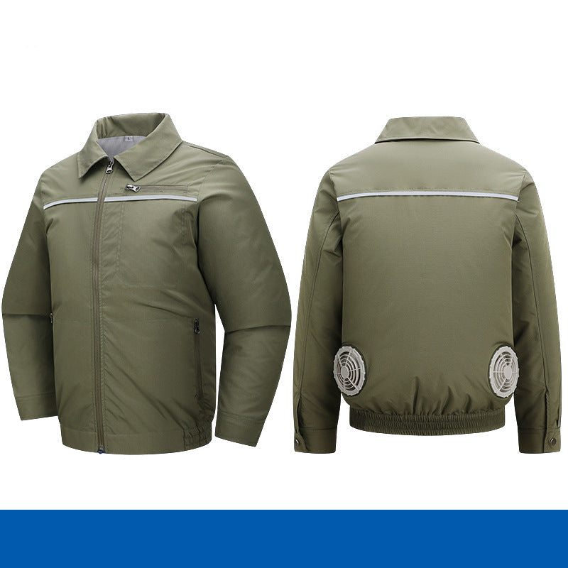 Herren nan atmungsaktive Kühljacke mit integrierten USB-Lüftern R&B