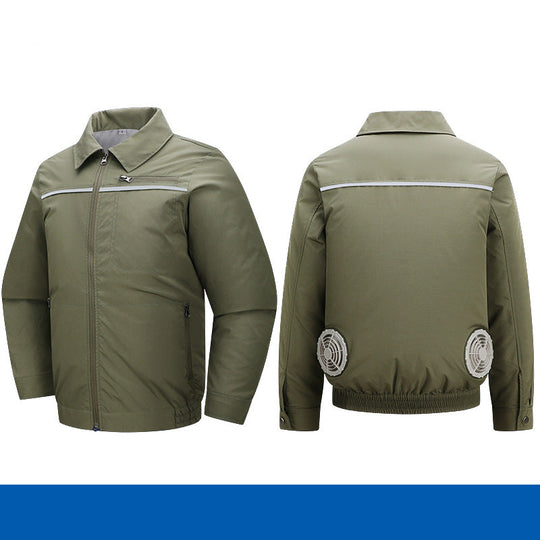 Herren nan atmungsaktive Kühljacke mit integrierten USB-Lüftern R&B