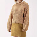 Damen Grobstrickpullover mit weitem Schnitt und Oversized-Ärmeln R&B