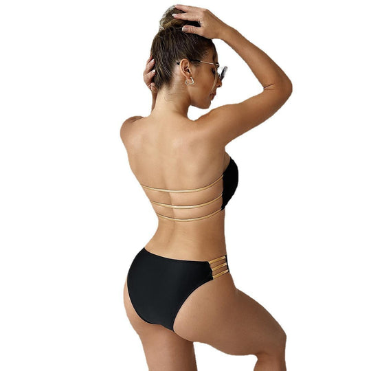 Damen Bandeau-Bikini mit stylischen Cut-Outs R&B