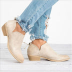 Damen nan elegante Kurzstiefelette aus Wildlederimitat mit verdecktem Fersenreißverschluss und gepolsterter Komfortinnensohle R&B
