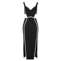 Damen Elegantes figurbetontes Kleid mit raffiniertem Cut-Out-Design R&B