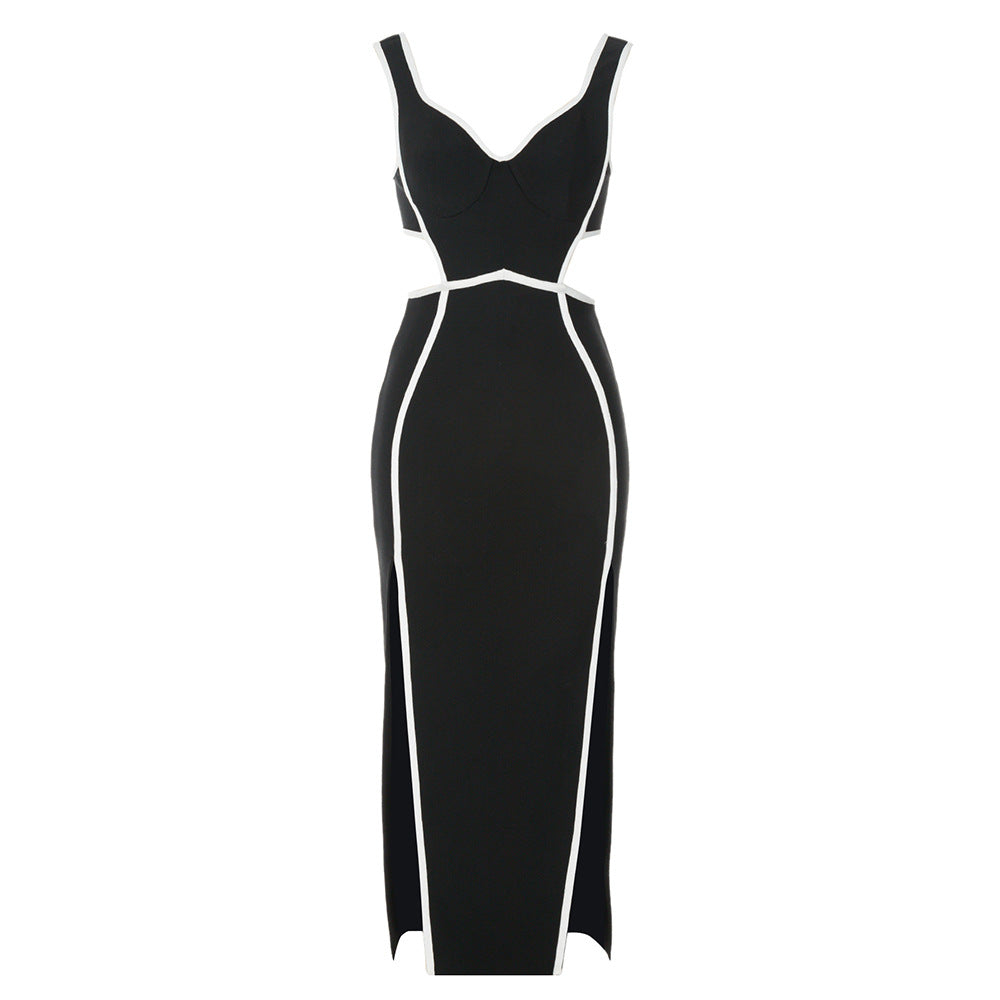 Damen Elegantes figurbetontes Kleid mit raffiniertem Cut-Out-Design R&B