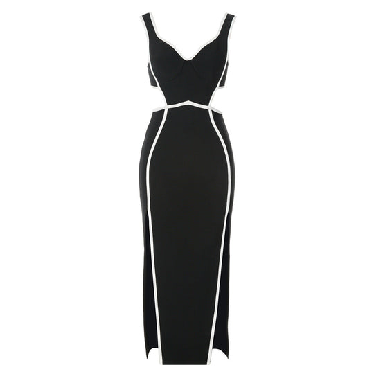 Damen Elegantes figurbetontes Kleid mit raffiniertem Cut-Out-Design R&B