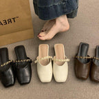 Damen luftige Clogs mit elegantem Kettenakzent und ergonomischer Fußbettgestaltung R&B