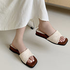 Damen Bequeme Riemchensandalen mit hochwertigem Geflecht R&B