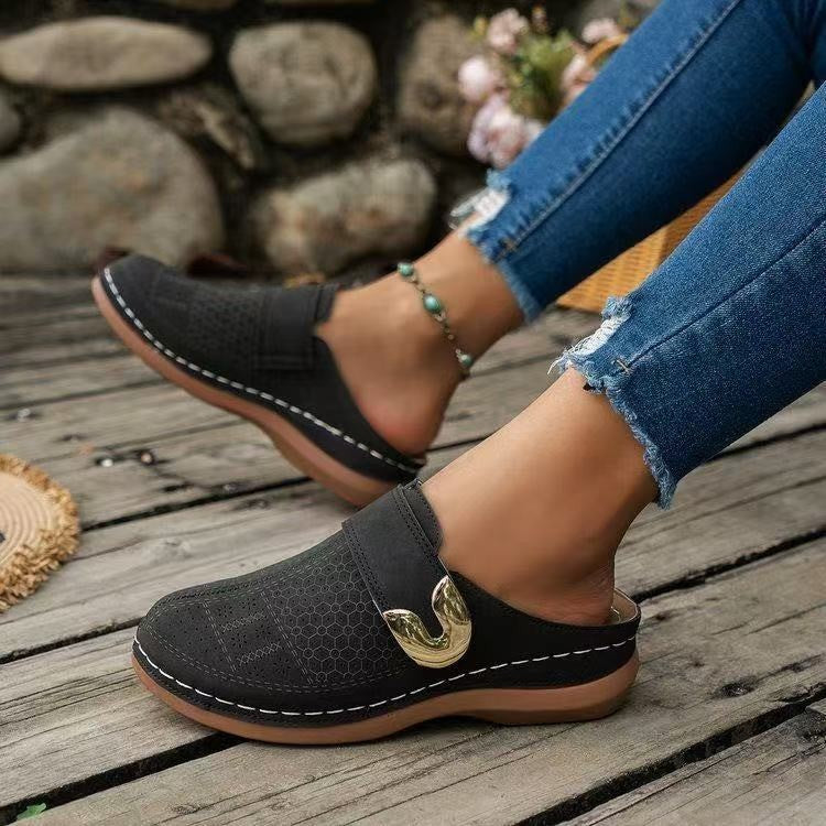 Damen Komfortable Clogs mit modischen Perforationen R&B
