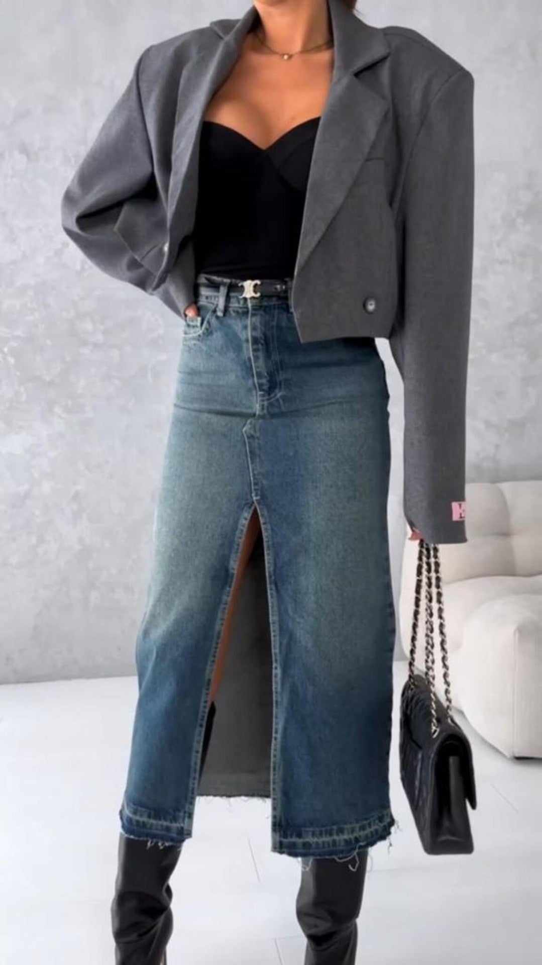 Damen Modischer Oversized Blazer aus hochwertigem Material R&B