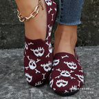 Damen Casual Slip-On Schuhe mit frechem Totenkopf-Design R&B
