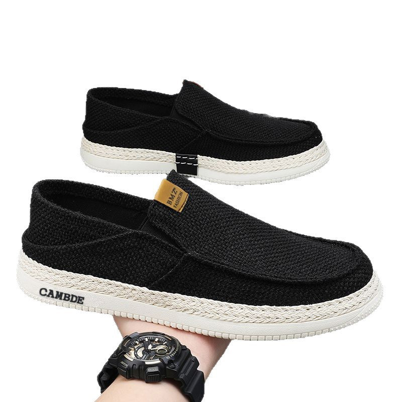Damen Bequeme Slip-On Freizeitschuhe mit Strohborten und atmungsaktivem Obermaterial R&B