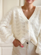 Damen Strickjacke mit Wellendesign