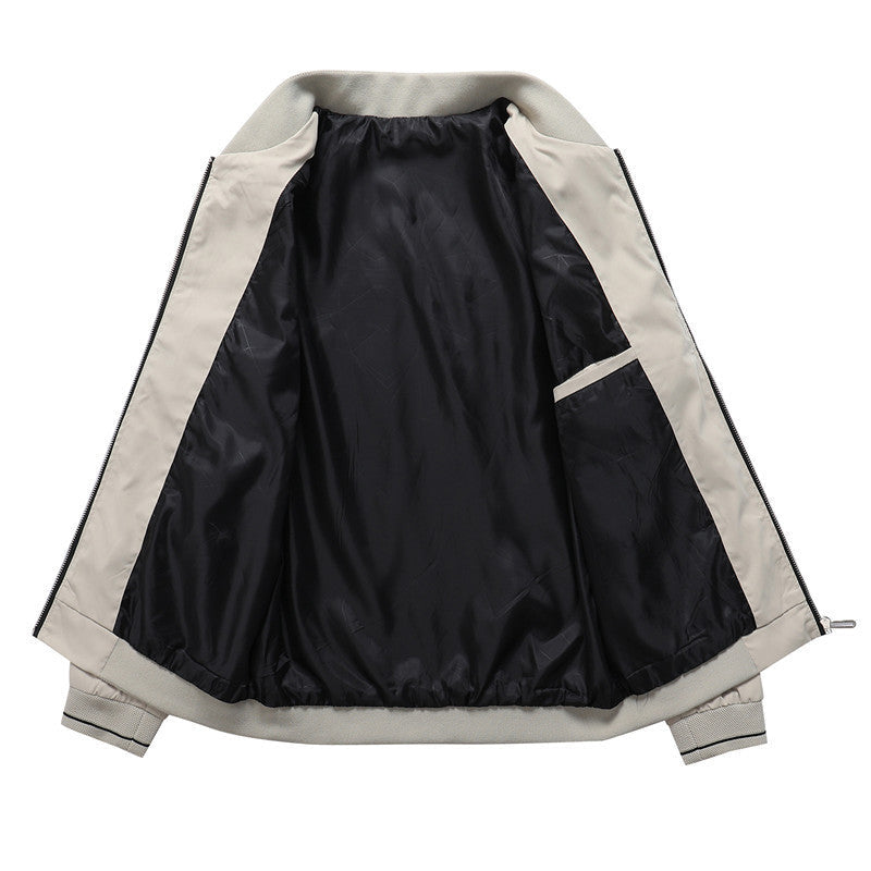 Herren modische Bomberjacke mit sportlichem Design und elastischen Bündchen