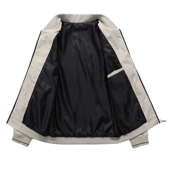 Herren modische Bomberjacke mit sportlichem Design und elastischen Bündchen R&B