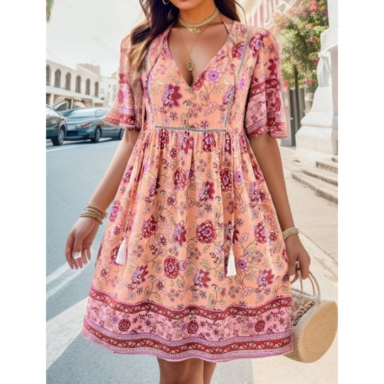 Damen Blühendes Sommerkleid mit Volant R&B