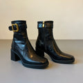Damen Elegante Ankle Boots mit modischer Schnallen-Applikation R&B