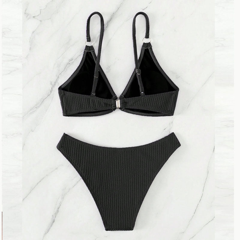 Damen Triangel-Bikini mit Ringverzierungen R&B