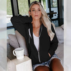 Damen Bequeme Kapuzenjacke mit klassischem Schnitt und praktischen Taschen R&B